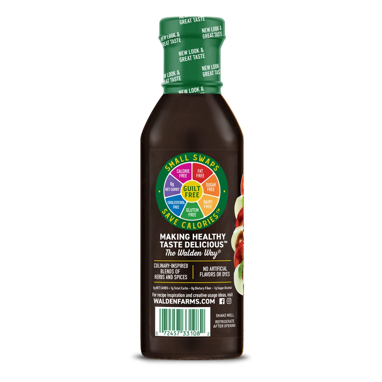 Walden Farms Balsamic Vinaigrette Dressing, 6-Pack, Fresh Sweet Salad and Pizza Topping, Sugar Free, 0g Net Carbs, and Keto Friendly, Vegan, 12 oz. Bottles 12 Fl Oz (Pack of 6)