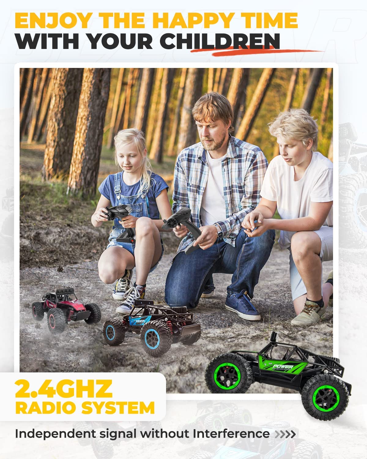 BEZGAR TB201 RC Cars-1:20 Scale Remote Control Car, 2WD High Speed 20 Km/h All Terrains Electric Toy Off Road RC Car Vehicle Truck Crawler with Rechargeable Battery for Boys Kids and Adults Red 1:20 Scale