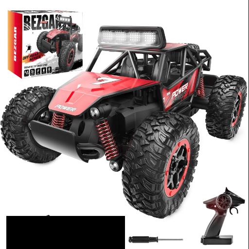 BEZGAR TB201 RC Cars-1:20 Scale Remote Control Car, 2WD High Speed 20 Km/h All Terrains Electric Toy Off Road RC Car Vehicle Truck Crawler with Rechargeable Battery for Boys Kids and Adults Red 1:20 Scale