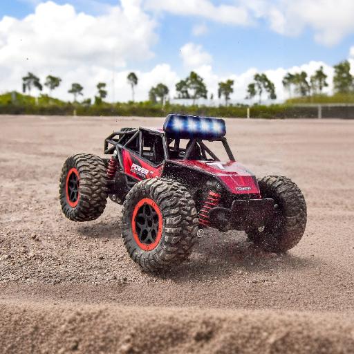 BEZGAR TB201 RC Cars-1:20 Scale Remote Control Car, 2WD High Speed 20 Km/h All Terrains Electric Toy Off Road RC Car Vehicle Truck Crawler with Rechargeable Battery for Boys Kids and Adults Red 1:20 Scale